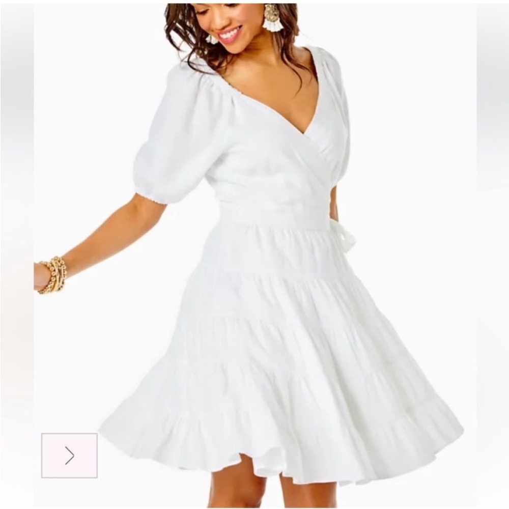 Lilly Pulitzer Iralee wrap dress bachelorette bridal shower Sorority Homecoming